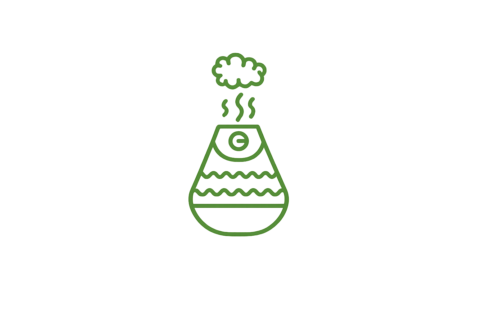 Green icon of a humidifier on a transparent background